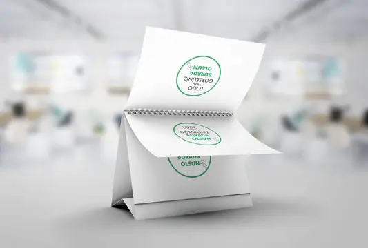 Spiralli Masa Takvimi Baskı 2026 | Ofisinize Özel Takvim Tasarımı ve Baskısı
